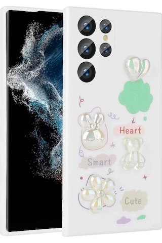 Galaxy Uyumlu S23 Ultra Kılıf Kabartma Figürlü Parlak Zore Toys Silikon Kapak
