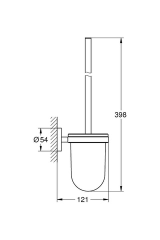 Grohe Essentials Tuvalet Fırçalığı Mat Siyah - 1024682430 Siyah