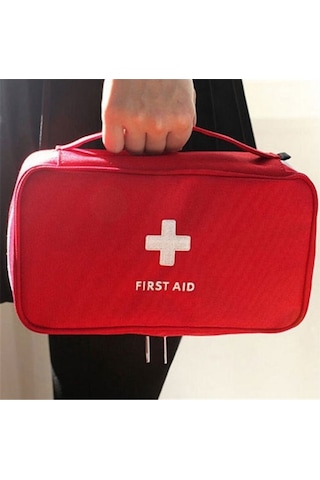 Tongxida Seyahat İlk Yardım Çantası Ev Acil Durum Kurtarma Kutusu Kırmızı