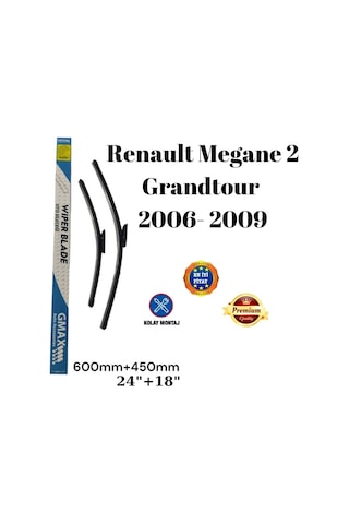 Renault Megane 2 Grandtour 2006 2007 2008 2009 Uyumlu Ön Cam Silecek Süpürgesi Seti 600+450mm
