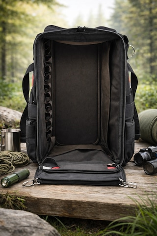 Alveta Outdoor Kamp Sırt Çantası Su Geçirmez Trekking Dağcılık Hiking Dayanıklı Çok Bölmeli Siyah Çok Renkli