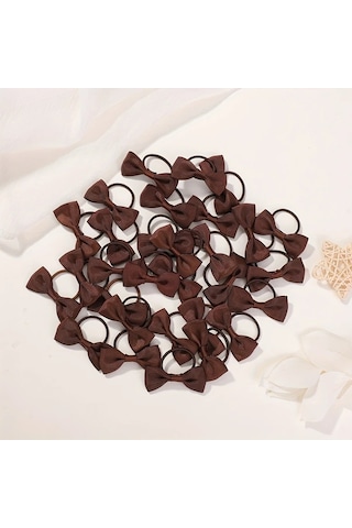 Willowhaven Genç Kızlar İçin 10'lu Paket Kurdeleli Saç Lastiği - Yumuşak Ve Kaymaz A-kahverengi A-kahverengi