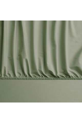 Linens Mix&match Pamuk Saten Çift Kişilik Lastikli Çarşaf Koyu Yeşil