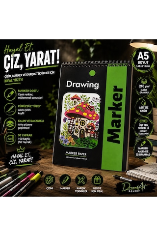 Koala Çizim Defteri Marker Çizim Defteri A5