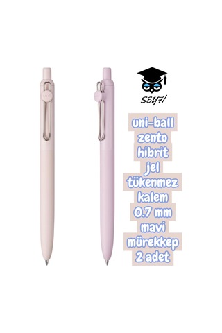 Seyfikirtasiye Zento Hibrit Jel Tükenmez Kalem, 0.7 Mm, Mavi Mürekkep, 2 Adet Bej