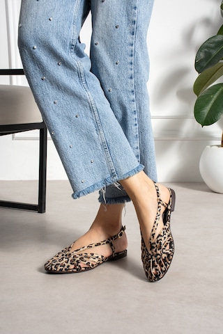 Wolk Shoes Asi Kadın Babet Trend Leopar