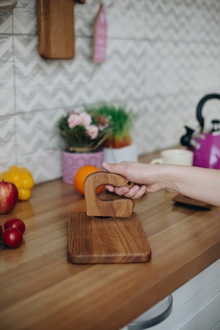 Güvenli Ahşap Çocuk Kesme Tahtası Ve Kesme Bıçağı Ahşap