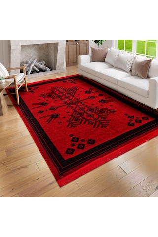 Bigghome Kilim, Makinede Yıkanabilir, Modern Desenli, 80 150 Cm, Sa25cy Çok Renkli