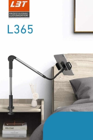 Plentiful Flexible Esnek Masa Telefon Tutucu L365 Gri - Siyah