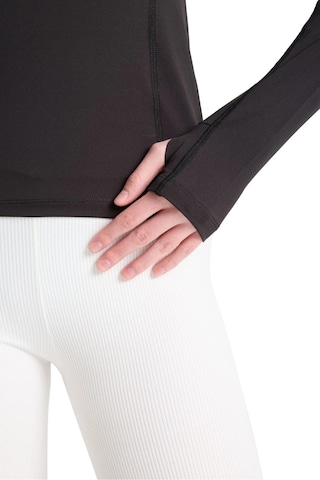 Hnc Sport Kadın Siyah Nefes Alan Compression Spor Body Tişört - Bilek Detaylı Tasarım