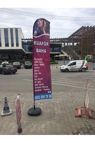 Özel Logolu Yelken Plaj Bayrağı