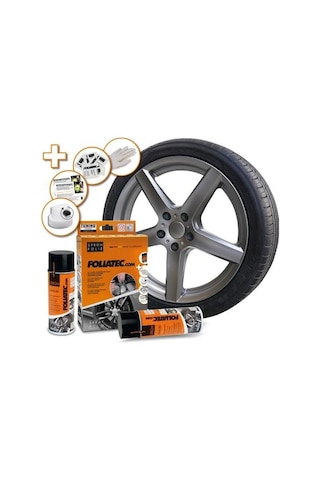 Foliatec Jant Metal Sprey Folyo Yüzey Kaplama Seti 2x400ml. Tunç Metalik Gri Mat