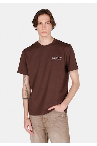 Colin's Colins Comfort Fit Yuvarlak Yaka Düz Erkek Kahverengi Kısa Kol Tişört Cl1072833 Q1.v1 Brw Kahverengi