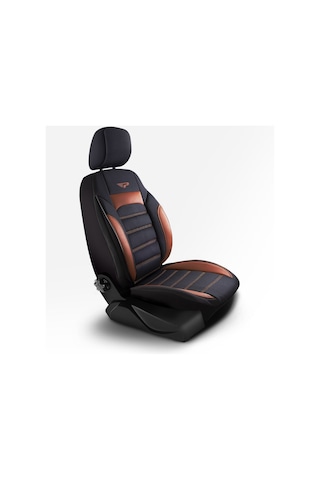 Panda Special Serisi Jakar Kumaş Oto Koltuk Kılıfı - Siyah - Taba
