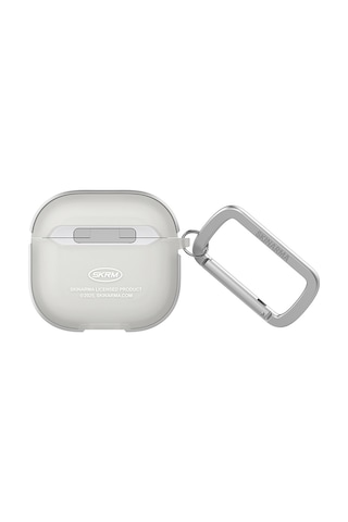 Apple Uyumlu AirPods 4 Kılıf Transparan Mat Tasarımlı Skinarma Kinzoku Kulaklık Kılıfı Beyaz