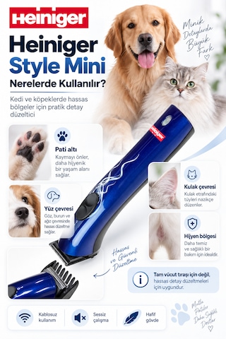 Heiniger Style Mini Kablosuz Kedi/köpek Pati Altı Trimmer Düzeltici