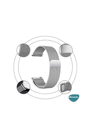 Amazfit Bip 3 Milanese Loop Kordon Amazfit Bip 3 İle Uyumlu Kordon, Akıllı Saat Kayışı