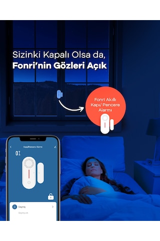 Akıllı Kablosuz Kapı Pencere Alarmı, Wifi, 2 Yıl Garantili