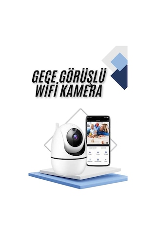 Mey İthalat Kablosuz Wifi Destekli Akıllı Güvenlik Kamerası Hareket Sensörlü