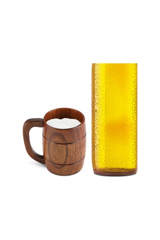 Ximistore9 Sağlıklı Ahşap Bira Bardak, El Tutmasıyla Konforlu Tutuş, Çok Amaçlı Kullanım İçin Dayanıklı Tasarım