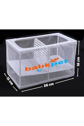 Çok Büyük Tül Balık Yavruluğu Akvaryum Yavruluk 26x15x16cm