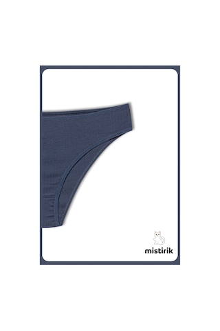 Mistirik Taranto Model Fitilli Pamuklu Slip Esnek Komforlu Hava Alan Külot Mavi Renk