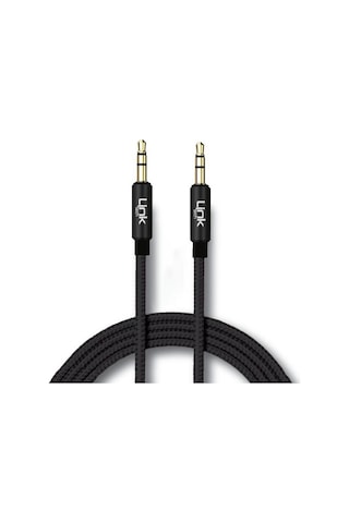 Linktech A580 3.5 Mm Aux Kablo Ses Aktarım Kablosu Örgü 2 M