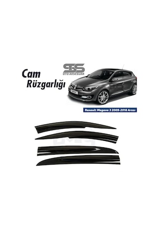 Cam Rüzgarlığı Renault Megane 3 2009-2016 Arası Mügen Tip Piano Black