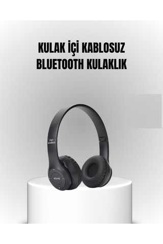 Bluetooth Kablosuz Kulaklık Extra Bass, Tf Kart, Mikrofonlu, Ayarlanabilir Ergonomik Tasarım - Lis