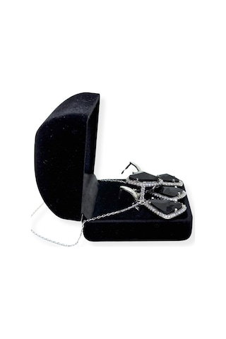 Oya Silver Beyaz Taşlı Gümüş Set&takım