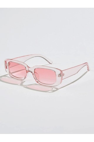 Silvio Monetti Chunky Frame Vintage Güneş Gözlüğü Şeffaf - Pembe
