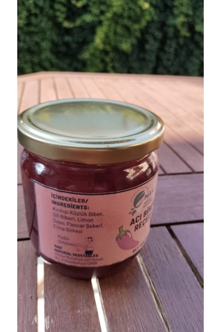 Nav Acı Biber Reçeli Ev Yapımı Katkısız Cam Kavanoz 450 G