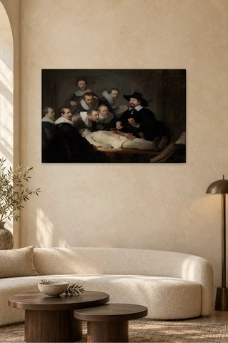 Fida Rembrandt Cerrahlar Ve Anatomi Dersi Canvas Tablo Çok Renkli