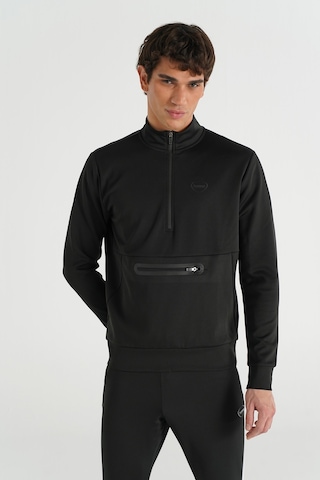 Hummel Loton Yarım Fermuarlı Sweatshırt 922255-2001 Siyah