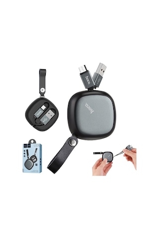 Hoco U33 Taşıma Çantalı Mikro Usb Kablo (176848177)-Rz