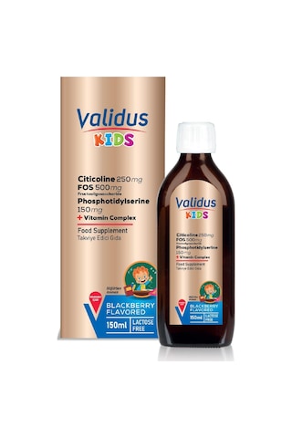 Validus Kids Citicoline 250 Mg + Fos 500 Mg + Phosphotidylserine 150 Mg + Vitamin Complex Şurup 150 Ml