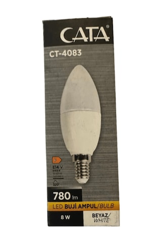Ct-4083 8w 6400k Beyaz Led Buji Ampul E14 Duylu Beyaz Işık E14 Led Ampul 0 - 250 Watt Yok Tekli