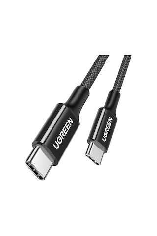 Ugreen Usb-c 60w 3a Qc Pd Örgülü Hızlı Şarj Kablosu, 2 Metre, Siyah, 65245