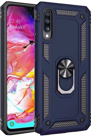 Smcase Samsung Galaxy Uyumlu A70 Kılıf Vega Yüzüklü Tank Kapak