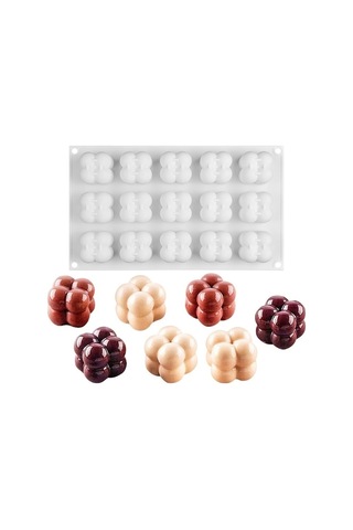Silikon Mini Bubble Çoklu Mum , Sabun Ve Pişirme Kalıbı