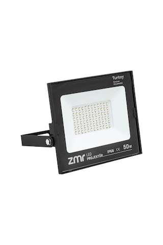 Zmr 50w Ultra Slım Led Projektor 6500k Beyaz Işık Çok Renkli