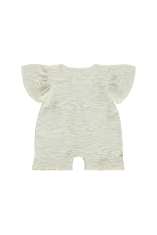 Civil Baby Limon Nakışlı 6-18 Ay Patiksiz Tulum - Ekru