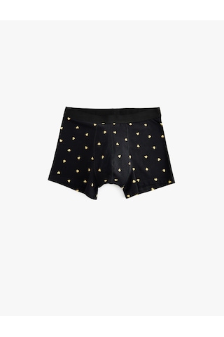 Koton Baskılı Pamuklu 3'lü Boxer Seti Siyah 5slm90020mk Siyah