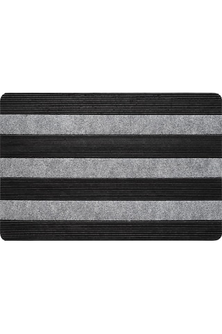 Ps035a Gri Kaymaz Taban Nem Alıcı Toz Alıcı Kapı Önü Paspası Uv Dayanıklı 45x70 Cm