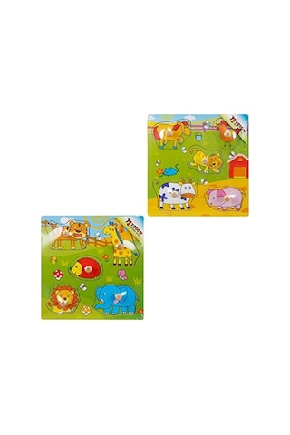 Eğitici Tahta Bultak Raptiyeli Puzzle - 5 Parça