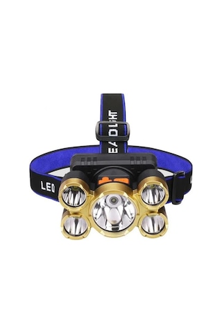 Şarj Edilebilir 5'li Kafa Feneri Siyah