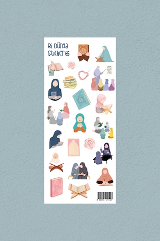 M65 Hafız Kız İslami Sticker Seti Çok Renkli M65 Hafız Kız İslami Sticker Seti Çok Renkli