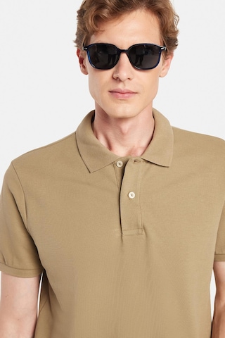 Tudors Erkek Slim Fit Dar Kesim %100 Pamuk Haki Polo Yaka Tişört-32796 Haki
