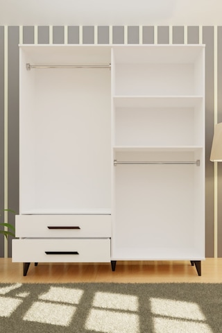 Gm 070-a Novado Siyah Kulplu Ayaklı Gardırop