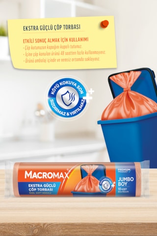 Ekstra Güçlü Çöp Torbası Büyük Boy 10'lu Paket X10